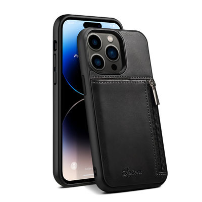 Γνήσια περίπτωση πορτοφολιών Iphone πολυτέλειας τηλεφωνικών περιπτώσεων δέρματος σύγχρονη