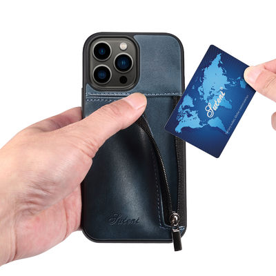 Γνήσια περίπτωση πορτοφολιών Iphone πολυτέλειας τηλεφωνικών περιπτώσεων δέρματος σύγχρονη