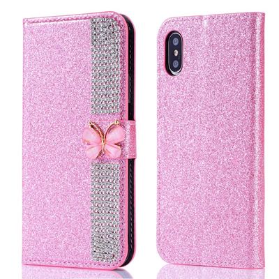 Flash Powder Electroplated Diamond Inlay Phone Case για το iPhone Xr Xs 11 12 13 14 Pro Max Κεφάλαιο κάλυψης