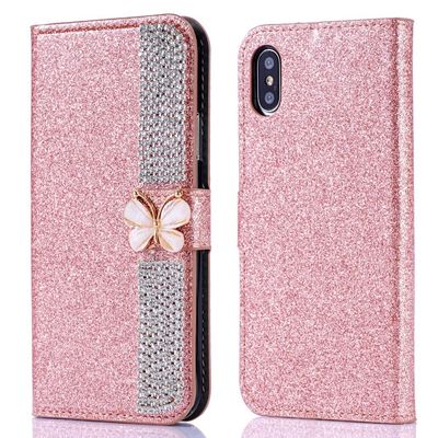 Flash Powder Electroplated Diamond Inlay Phone Case για το iPhone Xr Xs 11 12 13 14 Pro Max Κεφάλαιο κάλυψης