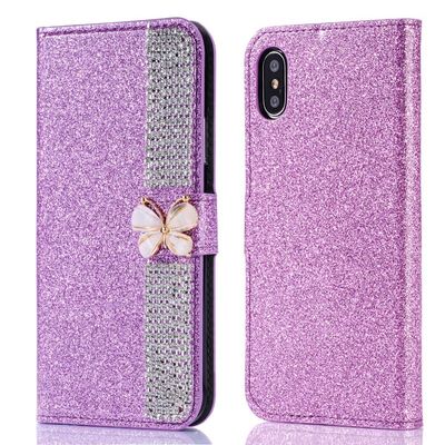 Flash Powder Electroplated Diamond Inlay Phone Case για το iPhone Xr Xs 11 12 13 14 Pro Max Κεφάλαιο κάλυψης