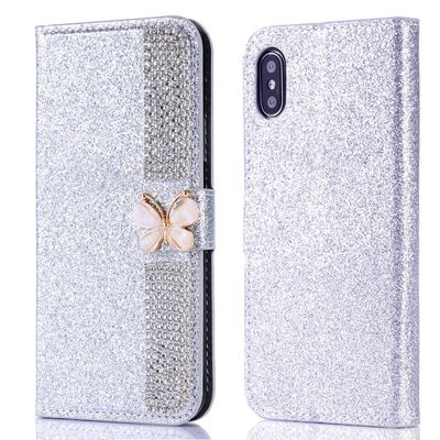 Flash Powder Electroplated Diamond Inlay Phone Case για το iPhone Xr Xs 11 12 13 14 Pro Max Κεφάλαιο κάλυψης